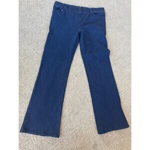 Beta brand dark wide leg pull on stretch jeans XL